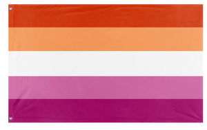 A mockup of the custom flag 'sapphic lesbian flag' on a white background