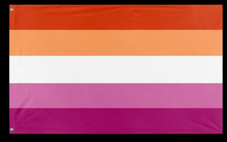 A mockup of the custom flag 'sapphic lesbian flag' on a white background