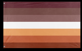 A mockup of the custom flag 'stud lesbian flag' on a white background