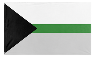A mockup of the custom flag 'Demiromantic Pride Flag' on a white background