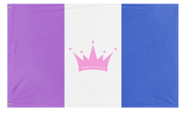 A mockup of the custom flag 'Drag Pride Flag' on a white background