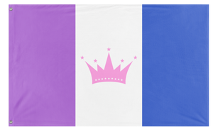 A mockup of the custom flag 'Drag Pride Flag' on a white background