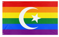 A mockup of the custom flag 'Islam Pride Flag' on a white background