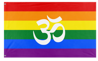 A mockup of the custom flag 'Jainist Pride Flag' on a white background