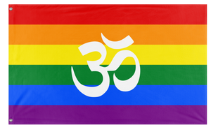 A mockup of the custom flag 'Jainist Pride Flag' on a white background
