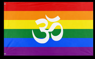 A mockup of the custom flag 'Jainist Pride Flag' on a white background