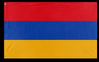 A mockup of the custom flag 'Flag of Armenia flag' on a white background