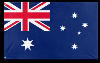 A mockup of the custom flag 'Flag of Australia flag' on a white background