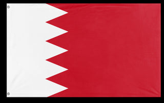A mockup of the custom flag 'Flag of Bahrain flag' on a white background
