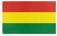 A mockup of the custom flag 'Flag of Bolivia flag' on a white background
