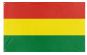 A mockup of the custom flag 'Flag of Bolivia flag' on a white background