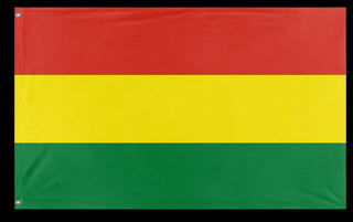 A mockup of the custom flag 'Flag of Bolivia flag' on a white background