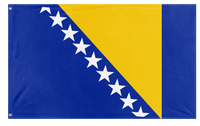 A mockup of the custom flag 'Flag of Bosnia and Herzegovina flag' on a white background