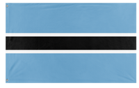 A mockup of the custom flag 'Flag of Botswana flag' on a white background