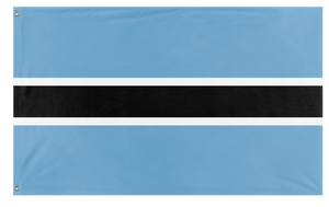 A mockup of the custom flag 'Flag of Botswana flag' on a white background