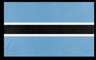 A mockup of the custom flag 'Flag of Botswana flag' on a white background