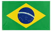 A mockup of the custom flag 'Flag of Brazil flag' on a white background