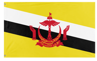 A mockup of the custom flag 'Flag of Brunei flag' on a white background