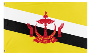 A mockup of the custom flag 'Flag of Brunei flag' on a white background
