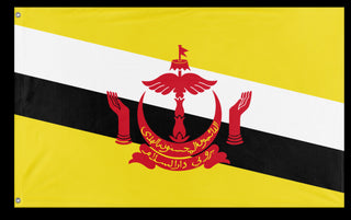 A mockup of the custom flag 'Flag of Brunei flag' on a white background