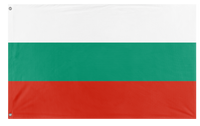 A mockup of the custom flag 'Flag of Bulgaria flag' on a white background