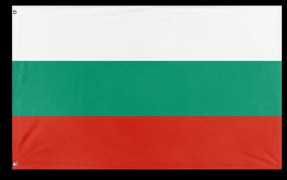A mockup of the custom flag 'Flag of Bulgaria flag' on a white background
