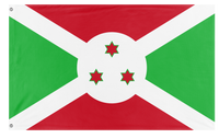 A mockup of the custom flag 'Flag of Burundi flag' on a white background