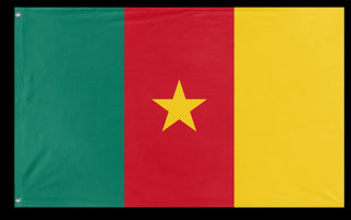 A mockup of the custom flag 'Flag of Cameroon flag' on a white background