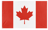 A mockup of the custom flag 'Flag of Canada flag' on a white background