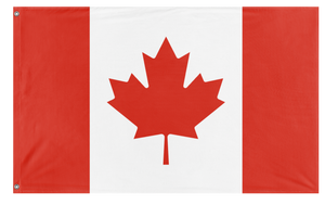 A mockup of the custom flag 'Flag of Canada flag' on a white background
