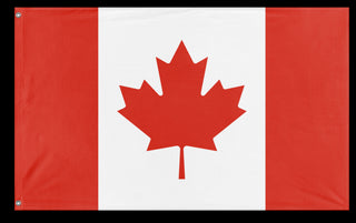 A mockup of the custom flag 'Flag of Canada flag' on a white background
