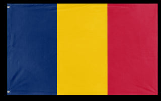 A mockup of the custom flag 'Flag of Chad flag' on a white background