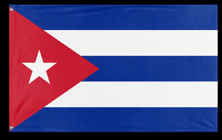 A mockup of the custom flag 'Flag of Cuba flag' on a white background