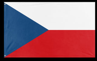 A mockup of the custom flag 'Flag of Czech Republic' on a white background