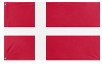 A mockup of the custom flag 'Flag of Denmark flag' on a white background