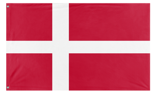 A mockup of the custom flag 'Flag of Denmark flag' on a white background