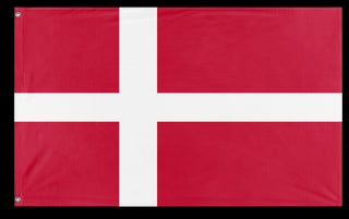 A mockup of the custom flag 'Flag of Denmark flag' on a white background
