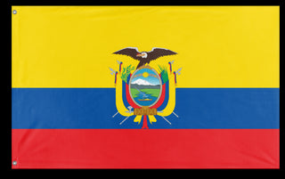 A mockup of the custom flag 'Flag of Ecuador flag' on a white background