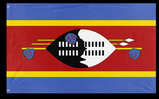 A mockup of the custom flag 'Flag of Eswatini flag' on a white background