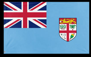 A mockup of the custom flag 'Flag of Fiji flag' on a white background