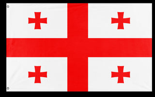 A mockup of the custom flag 'Flag of Georgia flag' on a white background