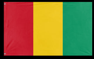 A mockup of the custom flag 'Flag of Guinea flag' on a white background