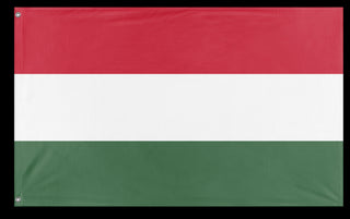 A mockup of the custom flag 'Flag of Hungary flag' on a white background