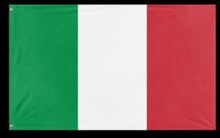 A mockup of the custom flag 'Flag of Italy flag' on a white background