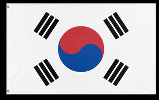 A mockup of the custom flag 'Flag of Korea' on a white background
