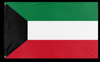 A mockup of the custom flag 'Flag of Kuwait flag' on a white background