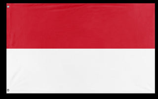 A mockup of the custom flag 'Flag of Monaco flag' on a white background