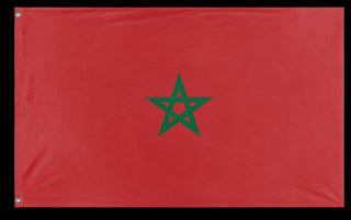 A mockup of the custom flag 'Flag of Morocco flag' on a white background