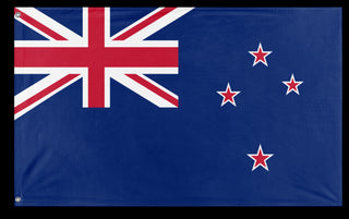 A mockup of the custom flag 'Flag of New Zealand flag' on a white background