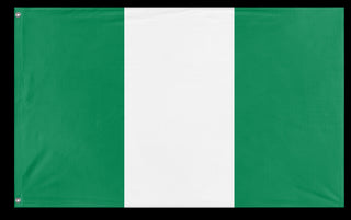 A mockup of the custom flag 'Flag of Nigeria flag' on a white background